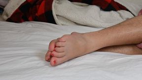 Dylan gets comfy for foot worship (720)