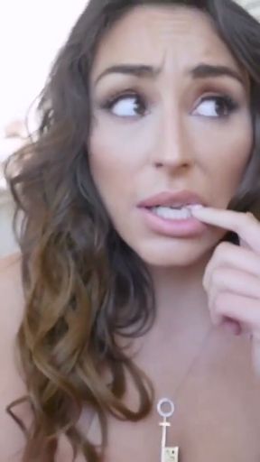 Busty hottie Christiana Cinn worshiping stepsons big cock   Clip 1