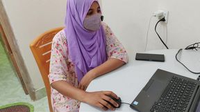 Indian hijabi bhabhi Promotion fuck from office boss Desi xxx