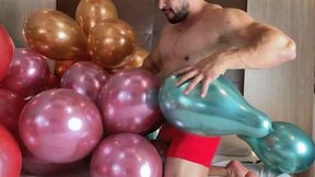 Looner boy mass pop 200 metallic balloons