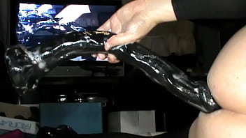 black dildo very big very long 1