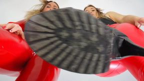 Queen Hanna and Mistress Jane - Lick the soles of your mistresses' boots