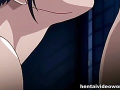 Hentai deepthroat and fuck for busty housemaid