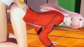 Zero Two Takes It Deep from Darling in Steamy School Anal Encounter