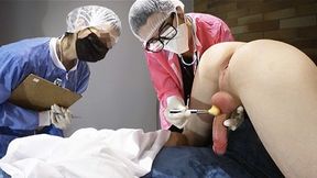 Two Hot Nurses Give Me a Full-Body Exam—Starting with My New Dick Between Their Asses