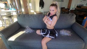 cheerleader is ready for step daddy