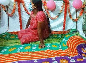 Tamil Aunty Birthday Enjoying Sex