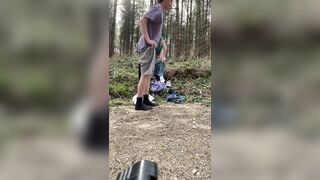 2 twunks in the forest