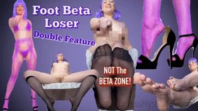 Foot Beta Loser Double Feature - Foot Humiliation, Beta Censored, Female Domination, Femdom, Feet with Mistress Mystique Hoops - MP4