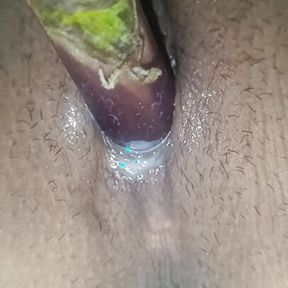 Masterbating with finger and brinjal when I am alone