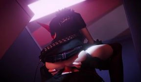 Teen Makoto Going Wild in the Nightclub