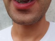 I found used condom at car park so I eat cum , chew it and use condom like bubble gum