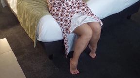 Amateur Blonde Wife Enjoys Sex Half Naked