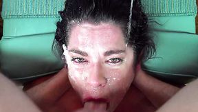 Very rough throat fuck with a MILF