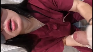 Doctor visits her patient with sterile white gloves to check up. Dialogues ita OF FULL