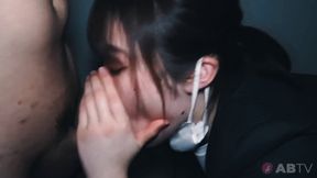 Late Night Office Fuck with Asian Coworker