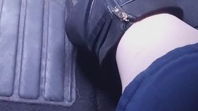 Revving in my black stiletto ankle boots