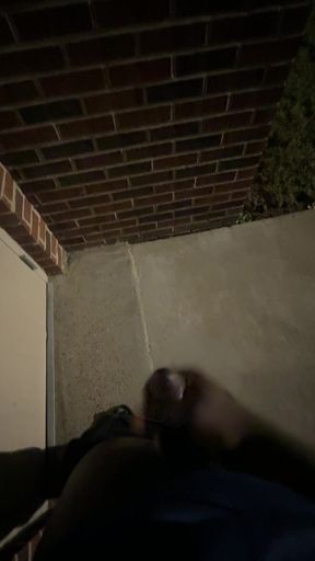 Got Super Horny While Walking Outside At Night So I Stopped By A Random Building To Goon My Penis Real Quick