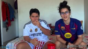 Watching the Football Game and She Loses Bet