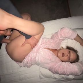 Wife Has Real Orgasm Before Bed