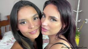 EXTREME DEEP KISS GERMAN GREEN EYES VS BRAZILLIAN BRUNETTE - NEW TOP GIRL JADE - NEW MR FEB 2024 - CLIP 1