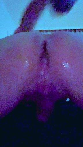 Bent over Rough BBC Anal Dildo Slowmotion