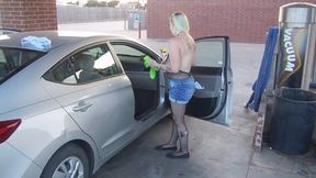 Sexy Bunny cleaning car &mdash;  see what else she does!?!????