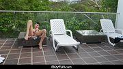 Shaved Smooth Boy Zack Torres Wanks Outdoors & Squirts His Cum Out!
