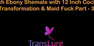 English Audio Sex Story Rich Ebony Shemale with 12 Inch Cock - Transformation &amp; Maid Fuck - Part 3