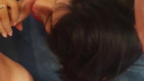 Hot Argentine teenie gets a facial from her horny mamada