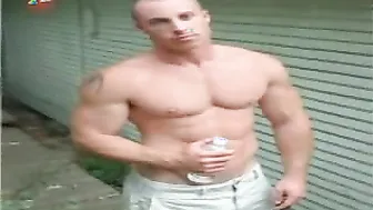 Muscular Johnny Love Jerks Off in Solo Metro Session