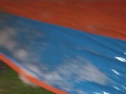 Cheating neighbors wife on slip and slide naked after party for 4th of july