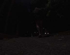 Transvestite Sissy whore is out and about at night .