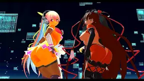 Four Anime Girls Sing & Strip Seductively for Erotic Dance Show