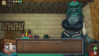 Warden let me touch her boobies (≧◡≦) ♡ - HornyCraft Warden Route #1