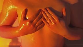 Dripping in Oil: Pre-Op Trans Slippery tease body massage