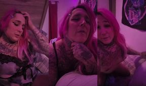 Pink Tranny Dirty Talk Begs Pound Her Huge Fake Tits Gushing
