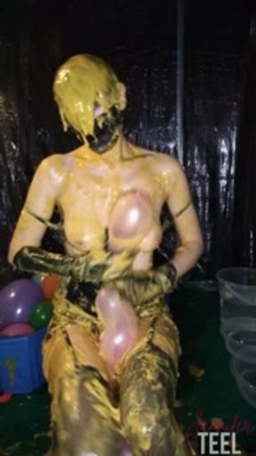 Naughty Jennifer gets WAM with Peanut Butter &amp; Thick Gunge - Part Two