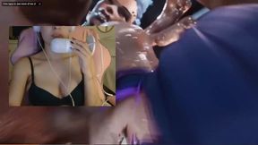 Futa Animated facefuck creampie cumming on her face