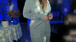 sexy neckline and cardigan