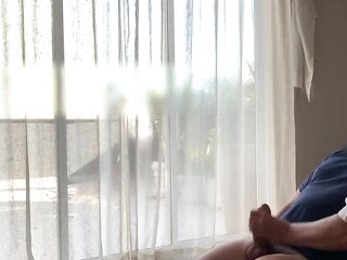I cum in front of the hotel maid…