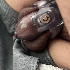 Struggle and squirm in chastity cage