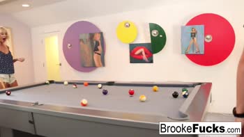 Brooke Brand's Scorching Billiards Bonanza: Big Tits, Big Ass, and Hardcore Action