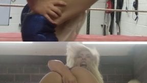 Blonde Barbie destroys petite blonde