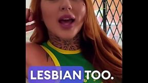 Petite redhead busty latina Deepthroat SLOPPY BLOWJOB after casting POV