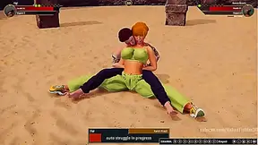 Gigi Battles Karen Krash Naked in Steamy 3D Hentai Showdown