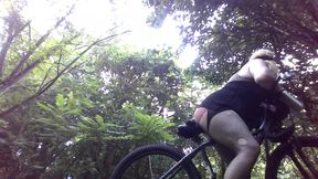 CD Slut Turns Bike Seat Into Sex Toy Outdoor
