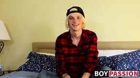 Thick twink cock ends up getting attention after interview