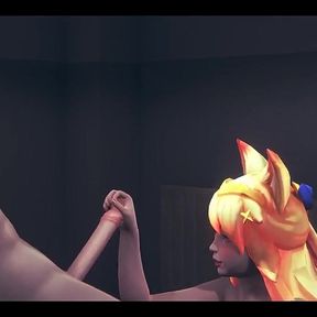 Lol Hentai - Ahri Star Guardian Handjob - Japanese Asian Manga Anime Film Game Porn