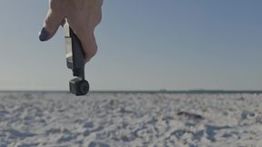 Strolling on the Beach in a hot bikini